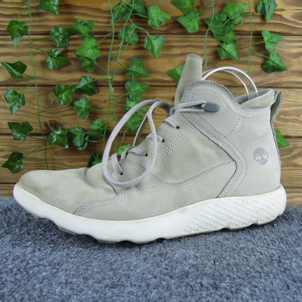 Timberland FlyRoam Trail Women's Gray Chukka Boots Mixed Media‎ Lace Up 9.5